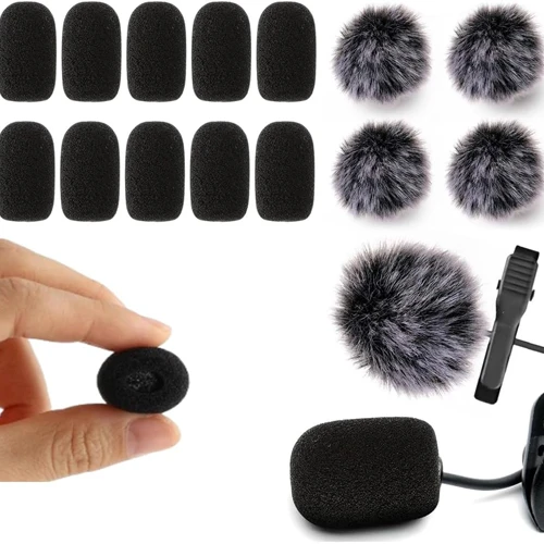 3 Pcs Furry Lavalier Microphone Wind Muff Mic Protection Cover Windshields Mini