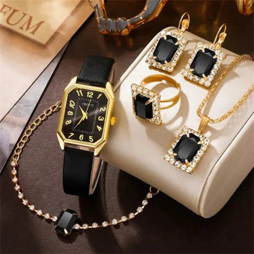 Women's Diamond Dial Leather Band Watch