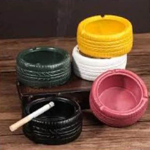 Retro Desktop Ashtray Tire Shape Cigarette Trays Restaurant Bar Home Creative Ou