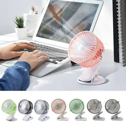 2000mAh Portable Mini Silent Clip Desk Fan, Suitable for Office and Dormitory, M