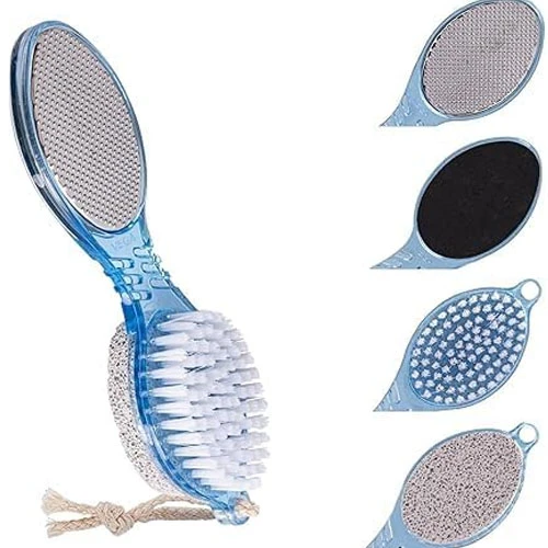 Foot Callus Remover with 4 in 1 Files - Multifunctional Foot Scrubber Brush - Pe