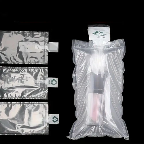Clear, double-layer air-filled plastic piece - safe packaging for delicate items