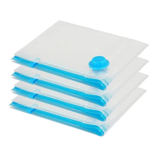 Simbolor 4-Pack 100 x 80cm Reusable Vacuum Storage Bags for Clothes, Quilts, Pil
