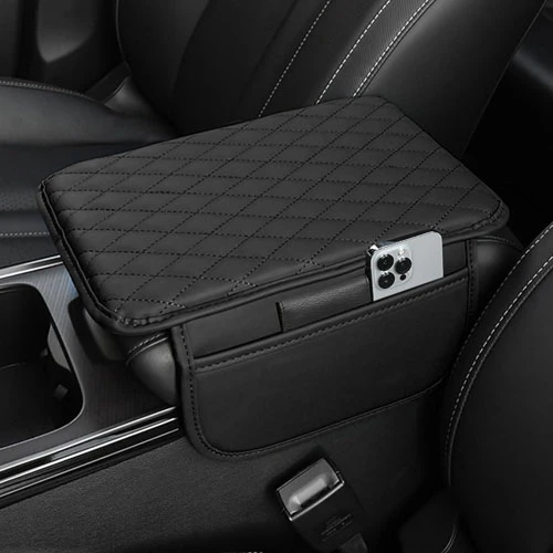 Upgraded Car Center Console Cover,Microfiber Leather Car Armrest Cover Cushion w