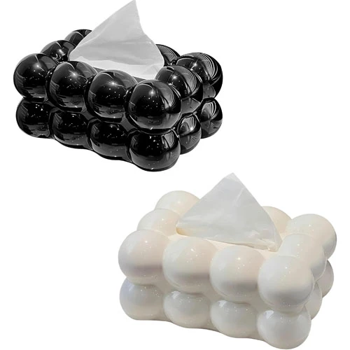 Marshmallow Napkin Holder and Organizer with Innovative Bubble Design, Rectangul