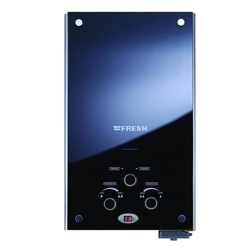Fresh 10 Liter Natural Gas Water Heater with Energy Converter, Crystal Black