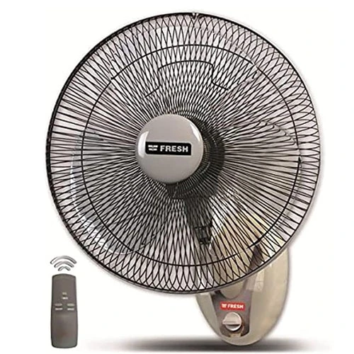 Fresh 16 Inch Wall Fan with Remote Control, Number of Outlets: 4, 8.0 Watts
