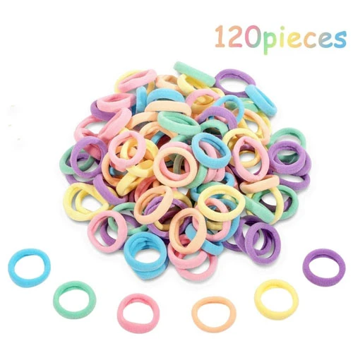 Music 90s Colorful Hair Ties for Women Girls 120 Pieces Soft Elastic Ponytail Ho