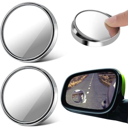 Car Blind Spot Mirror 360 Degree Rotation Adjustable HD Convex Glass Mirror, Car
