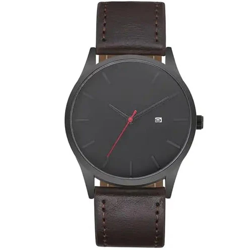 Men's Quartz Watch with Suede Leather Strap - Classic Lightweight Watch