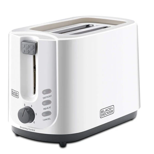 Black & Decker 750W 2-Slice Toaster - White - ET125-B5 with 2-Year Warranty