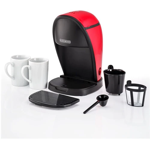 Black & Decker 450W 2-Cup Coffee Maker with 250ml Water Tank Capacity and 2 Drip