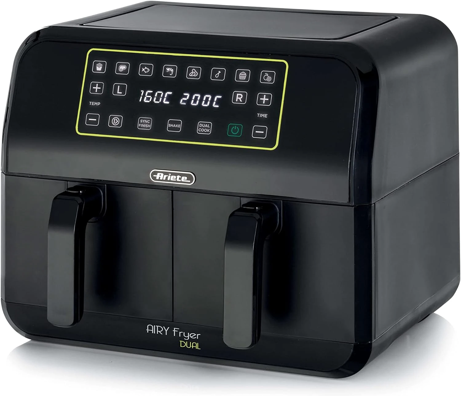Ariete 1700W 8L Double Layer Metal Air Fryer with 3 Cooking Functions, Digital L