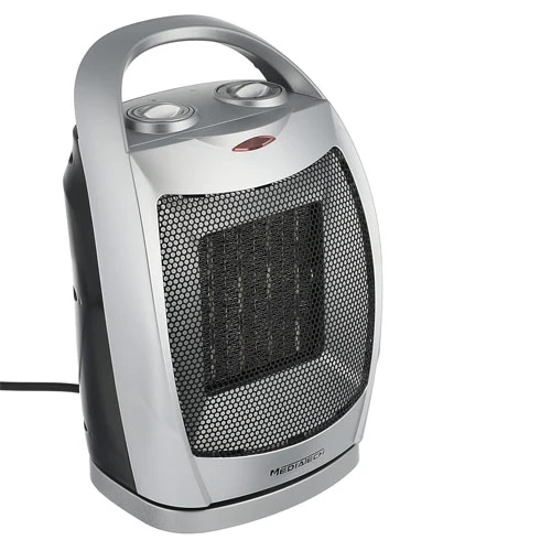 Media Tech MT-CH003 1500W Electric Ceramic Heater with Thermostat, Movable Base,
