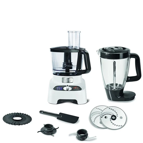 Moulinex Double Force Food Processor, 1000 Watts, 27 Functions, Black White