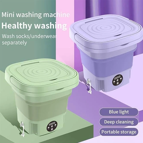 Portable foldable semi-automatic mini washing machine for baby clothes, underwea