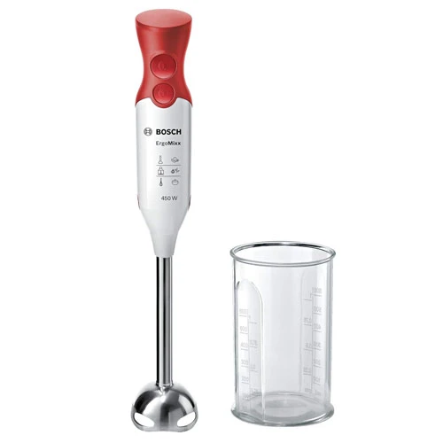 Bosch ErgoMix Hand Blender, 450 Watt, White/Red